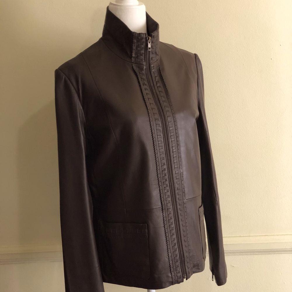 Rem Garson Chocolate Brown Genuine Leather Jackey - Picture 7 of 12